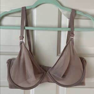 Smart & Sexy Mesh Underwire Bra in Beige